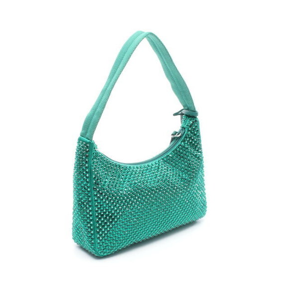 Prada Handbag Rhinestone Green - Picture 1 of 5
